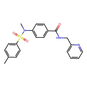 4-{methyl[(4-methylphenyl)sulfonyl]amino}-N-(2-pyridinylmethyl)benzamide structure