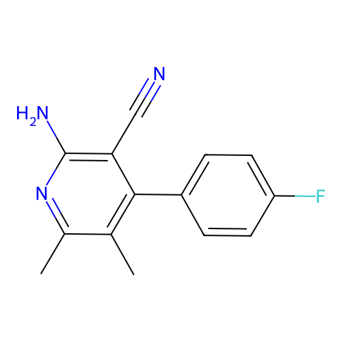 2-Amino-4-(4-fluorophenyl)-5,6-dimethylpyridine-3-carbonitrile structure