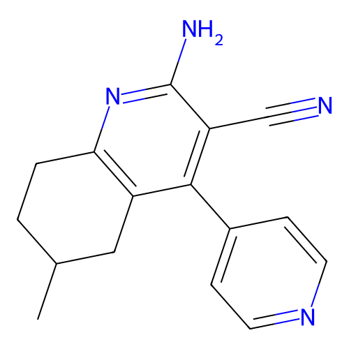 2-Amino-6-methyl-4-(pyridin-4-yl)-5,6,7,8-tetrahydroquinoline-3-carbonitrile structure