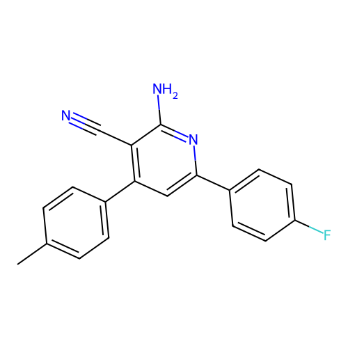 2-Amino-6-(4-fluorophenyl)-4-(4-methylphenyl)nicotinonitrile structure