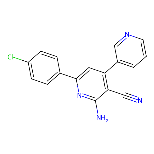 2'-Amino-6'-(4-chlorophenyl)-3,4'-bipyridine-3'-carbonitrile structure