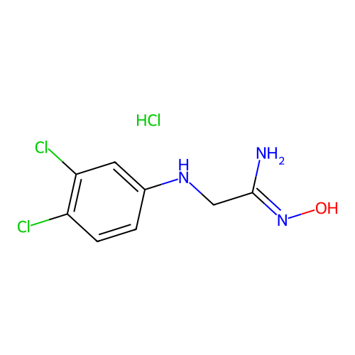 2-(3,4-dichloroanilino)-N'-hydroxyethanimidamide;hydrochloride structure