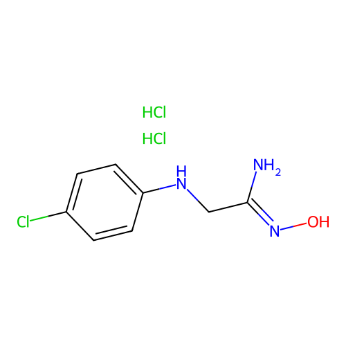 2-(4-chloroanilino)-N'-hydroxyethanimidamide;dihydrochloride structure