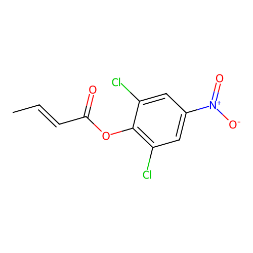 2-Butenoic acid, 2,6-dichloro-4-nitrophenyl ester structure