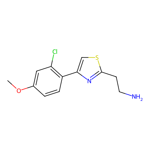 2-[4-(2-Chloro-4-methoxyphenyl)-1,3-thiazol-2-yl]ethanamine structure