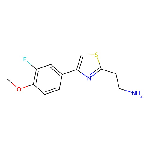 2-[4-(3-Fluoro-4-methoxyphenyl)-1,3-thiazol-2-yl]ethanamine structure