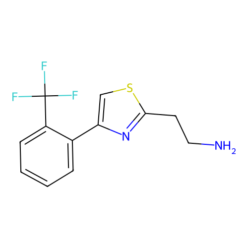 2-[4-[2-(Trifluoromethyl)phenyl]-1,3-thiazol-2-yl]ethanamine structure