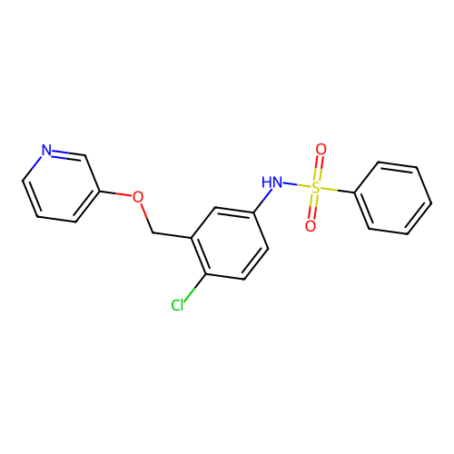 Benzenesulfonamide, N-[4-chloro-3-[(3-pyridinyloxy)methyl]phenyl]- structure
