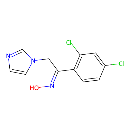 1-(2,4-Dichlorophenyl)-2-imidazol-1-yl-ethanone oxime structure