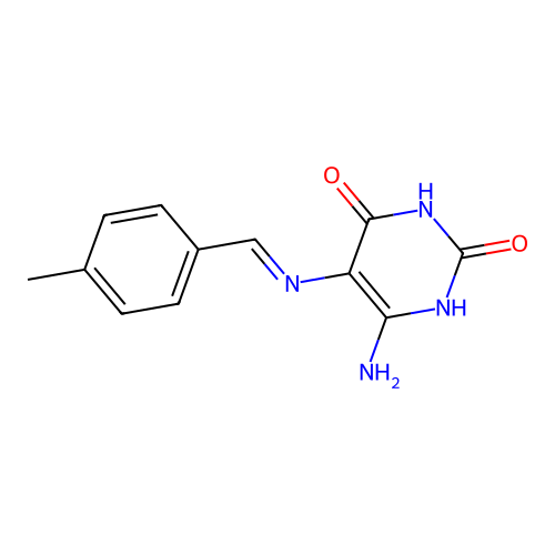 6-Amino-5-[(4-methylbenzylidene)amino]-2,4-pyrimidinediol structure