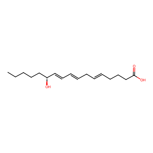 5,8,10-Heptadecatrienoic acid, 12-hydroxy-, (S)- structure