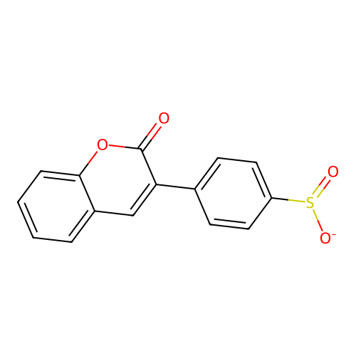 4-(2-Oxochromen-3-yl)benzenesulfinate structure