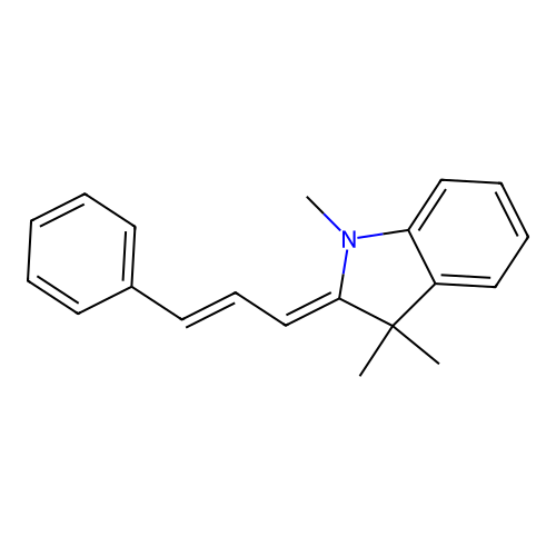 1,3,3-Trimethyl-2-(3-phenyl-2-propenylidene)indoline structure