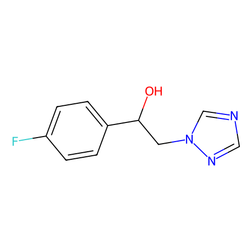 1-(4-fluorophenyl)-2-(1H-1,2,4-triazol-1-yl)ethan-1-ol structure