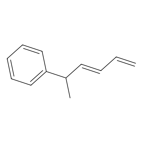 Hexa-3,5-dien-2-ylbenzene structure