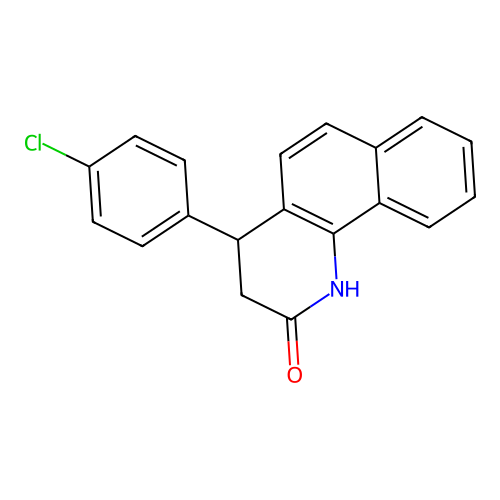 4-(4-chlorophenyl)-3,4-dihydrobenzo[h]quinolin-2(1H)-one structure
