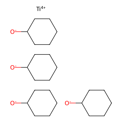 Titanium cyclohexan-1-olate (1:4) structure