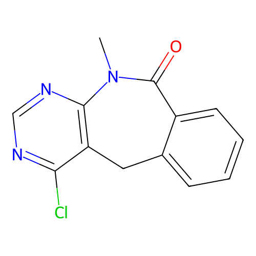 4-Chloro-11-methyl-5,11-dihydro-10H-pyrimido(4,5-c)(2)benzazepin-10-one structure