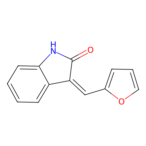 (3Z)-3-(furan-2-ylmethylidene)-1H-indol-2-one structure