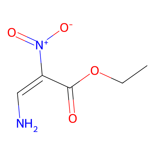 ethyl (E)-3-amino-2-nitroprop-2-enoate structure