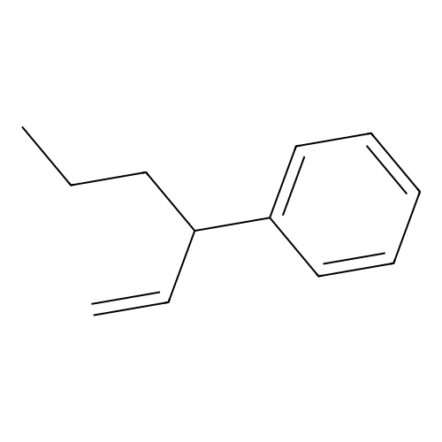 Benzene, (1-ethenylbutyl)- structure