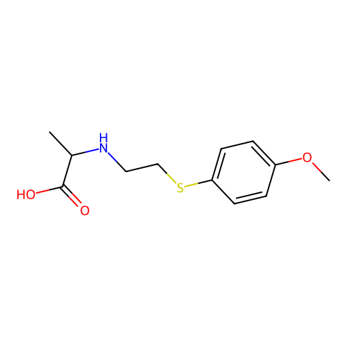 N-[2-(4-Methoxyphenylthio)ethyl]alanine structure