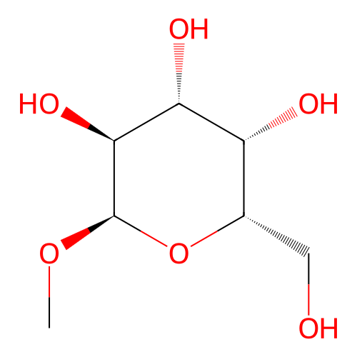 Methyl alpha-L-galactopyranoside structure