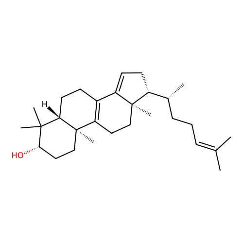 4,4-Dimethyl-5alpha-cholesta-8,14,24-trien-3beta-ol structure
