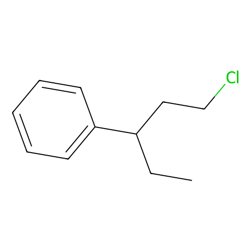 Benzene, (3-chloro-1-ethylpropyl) structure