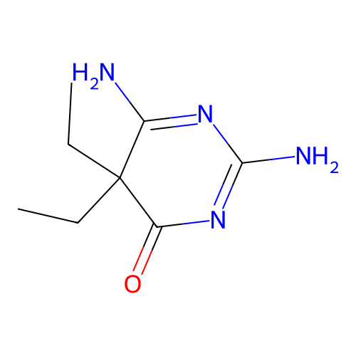 5,5-diethyl-2,6-diiminotetrahydropyrimidin-4(1H)-one structure