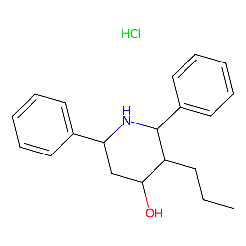 2,6-Diphenyl-3-propylpiperidin-4-ol hydrochloride structure