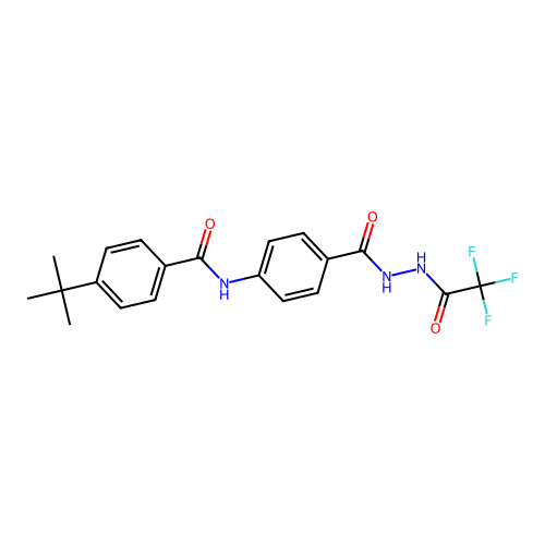4-tert-butyl-N-(4-{[2-(trifluoroacetyl)hydrazinyl]carbonyl}phenyl)benzamide structure