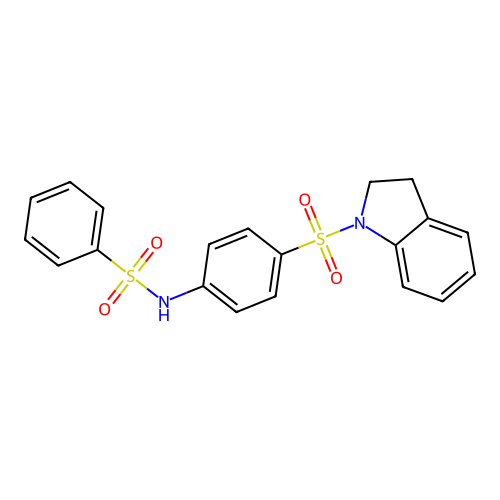 N-[4-(2,3-dihydro-1H-indol-1-ylsulfonyl)phenyl]benzenesulfonamide structure