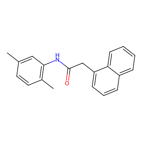 N-(2,5-dimethylphenyl)-2-(1-naphthyl)acetamide structure