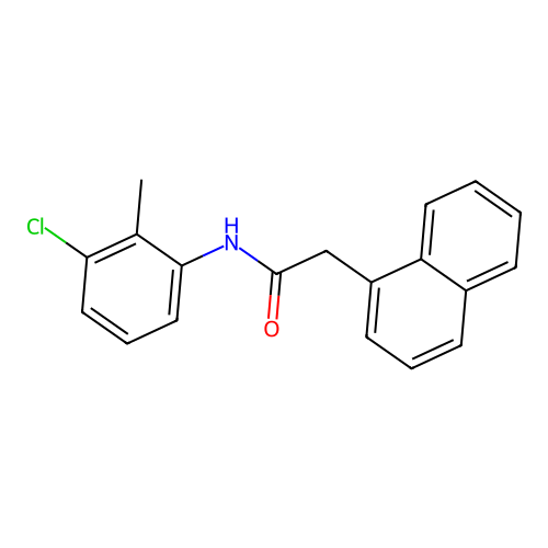 N-(3-chloro-2-methylphenyl)-2-(1-naphthyl)acetamide structure