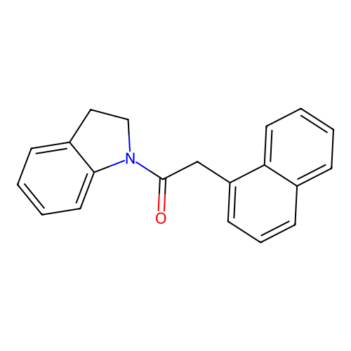 1-(2,3-dihydro-1H-indol-1-yl)-2-(naphthalen-1-yl)ethanone structure