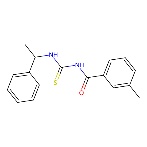 3-methyl-N-(1-phenylethylcarbamothioyl)benzamide structure
