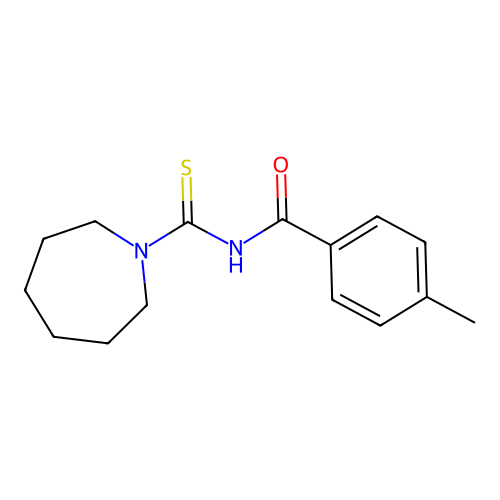 N-(azepane-1-carbothioyl)-4-methylbenzamide structure