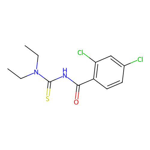 2,4-dichloro-N-(diethylcarbamothioyl)benzamide structure