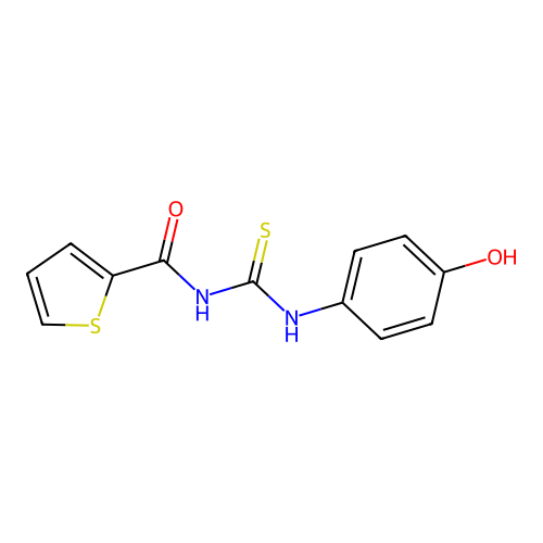 N-[(4-hydroxyphenyl)carbamothioyl]thiophene-2-carboxamide structure