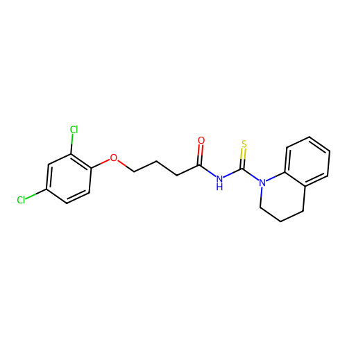 4-(2,4-dichlorophenoxy)-N-(3,4-dihydro-2H-quinoline-1-carbothioyl)butanamide structure
