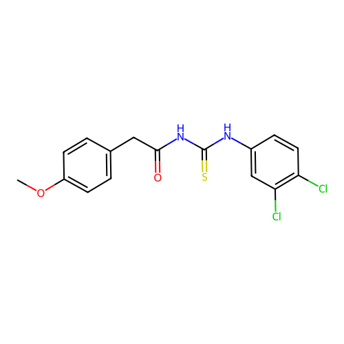 N-[(3,4-dichlorophenyl)carbamothioyl]-2-(4-methoxyphenyl)acetamide structure