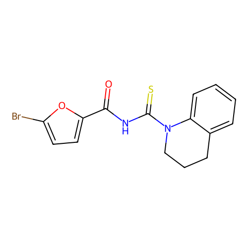 5-bromo-N-(3,4-dihydro-1(2H)-quinolinylcarbothioyl)-2-furamide structure