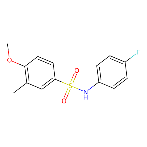 N-(4-fluorophenyl)-4-methoxy-3-methylbenzenesulfonamide structure