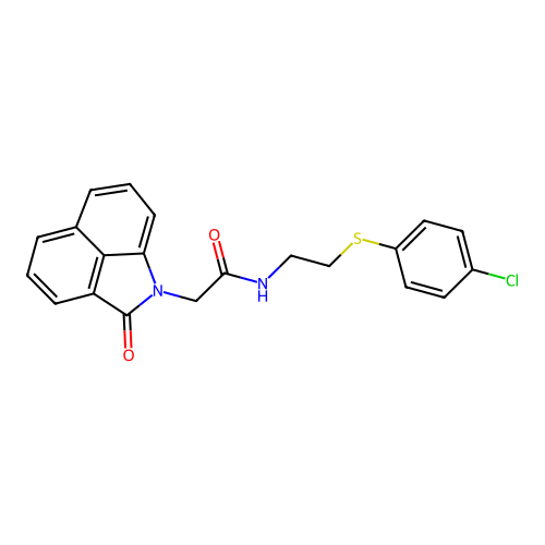 N-{2-[(4-chlorophenyl)sulfanyl]ethyl}-2-(2-oxobenzo[cd]indol-1(2H)-yl)acetamide structure