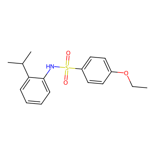 4-ethoxy-N-(2-propan-2-ylphenyl)benzenesulfonamide structure