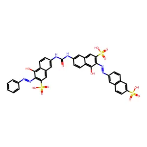4-Hydroxy-7-[[5-hydroxy-7-sulfo-6-[(6-sulfonaphthalen-2-yl)diazenyl]naphthalen-2-yl]carbamoylamino]-3-phenyldiazenylnaphthalene-2-sulfonic acid structure