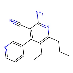 2'-Amino-5'-ethyl-6'-propyl-[3,4'-bipyridine]-3'-carbonitrile structure