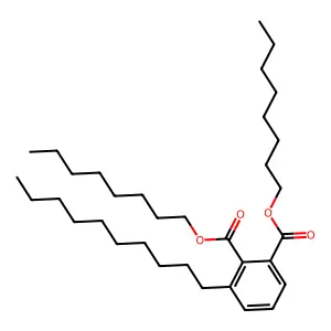 1,2-Benzenedicarboxylic acid, decyl-, dioctyl ester structure