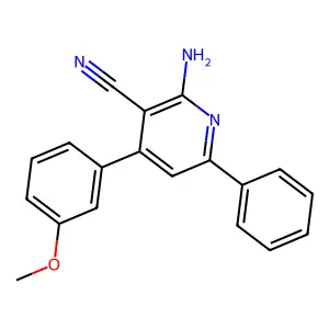 2-Amino-4-(3-methoxyphenyl)-6-phenylnicotinonitrile structure